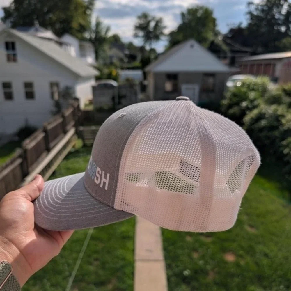 Richardson 112 Trucker Hat NASCAR Clash‎ Embroidered Snapback Gray White Mesh